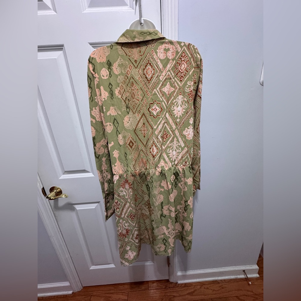 Rachel Zoe Green and Cream Mini NWOT Dress - Picture 5 of 9
